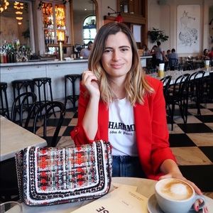 Zara basic red blazer